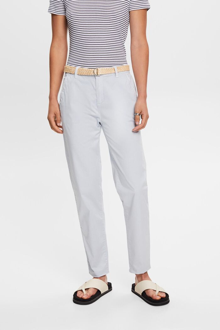 Chino kalhoty s páskem, LIGHT BLUE, detail image number 0