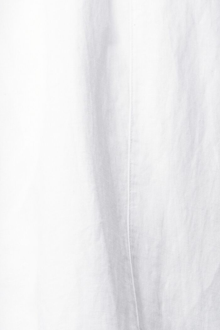 Midi sukně: ze směsi se lnem, WHITE, detail image number 4