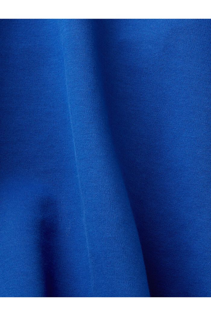 Mikina s kapucí a měkkým povrchem, směs s bio bavlnou, BRIGHT BLUE, detail image number 4
