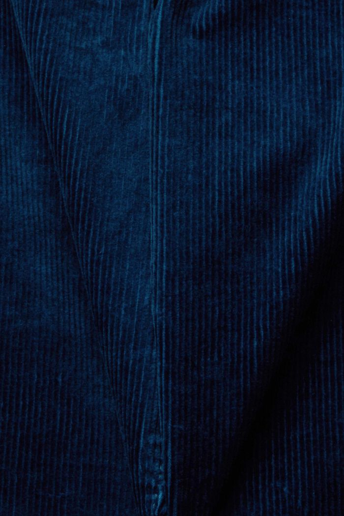 Manšestrové kalhoty se středně vysokým pasem, PETROL BLUE, detail image number 1