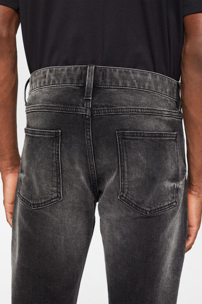 Strečové džíny se sepraným vzhledem, BLACK MEDIUM WASHED, detail image number 4