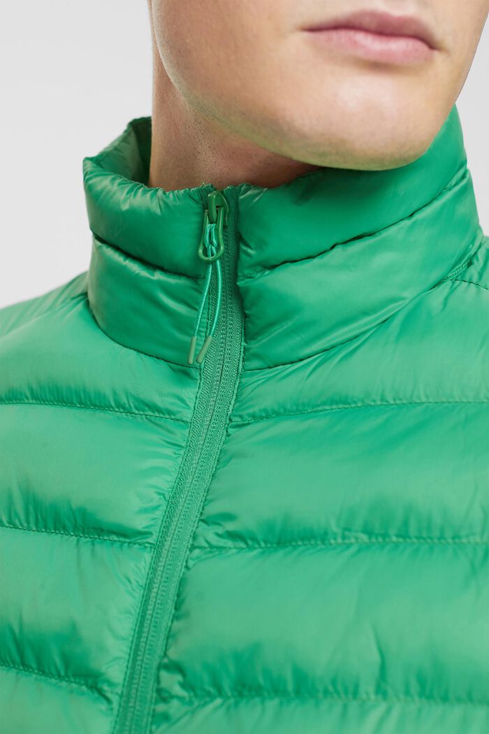 Prošívaná bunda s vysokým límcem, GREEN, detail image number 2