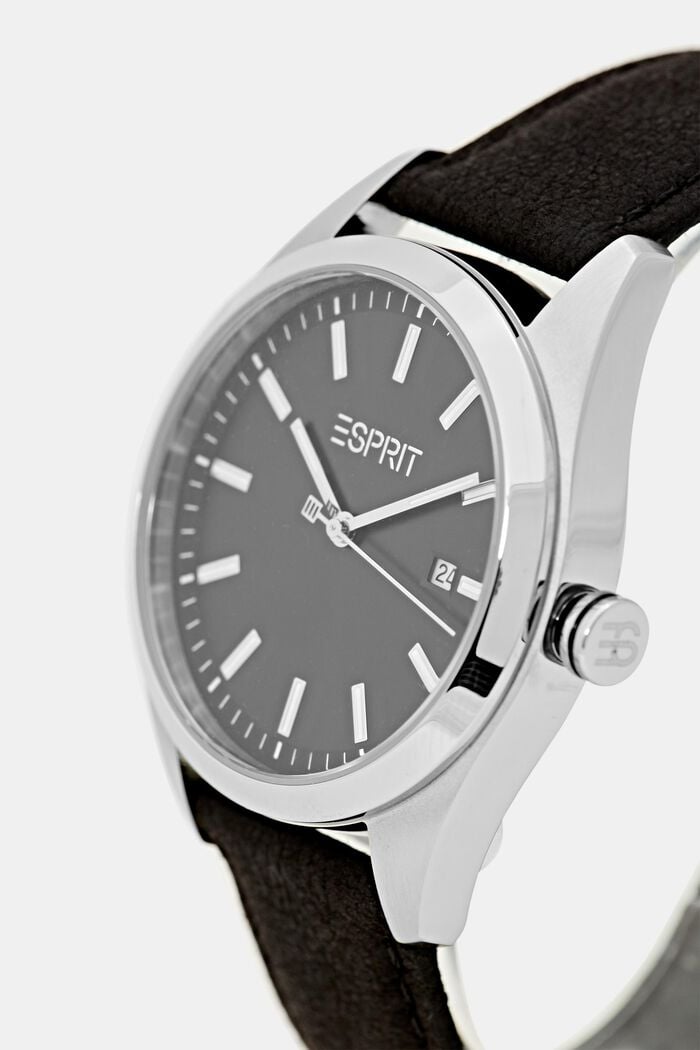 Veganský produkt: hodinky z nerezové oceli, se zobrazením data, BLACK, detail image number 1