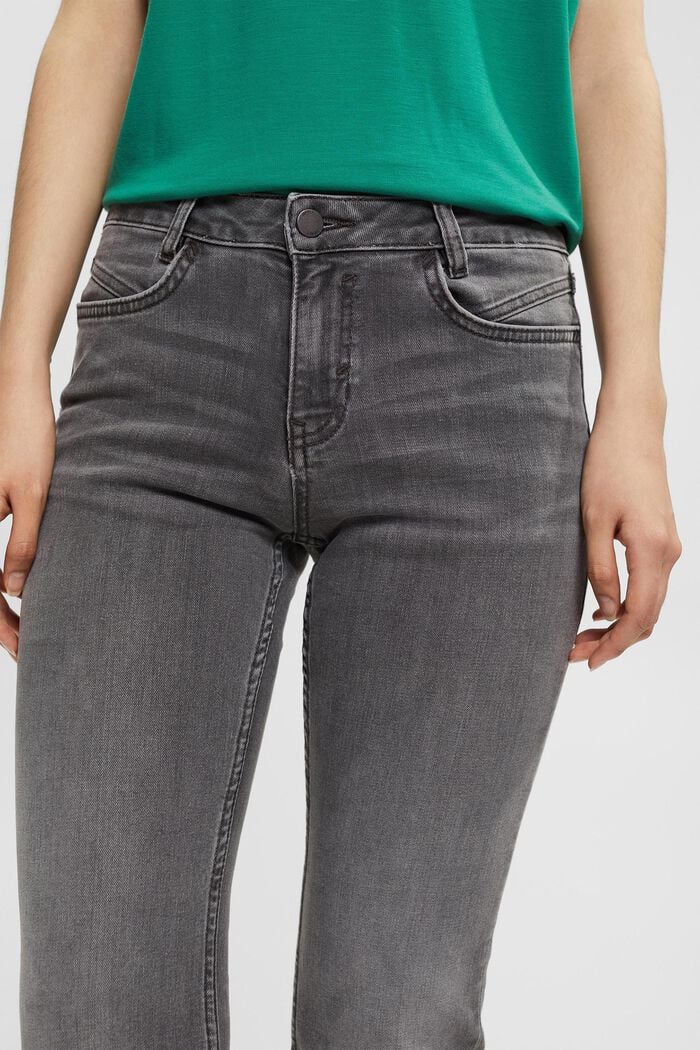 Bootcut strečové džíny se středně vysokým pasem, GREY MEDIUM WASHED, detail image number 3