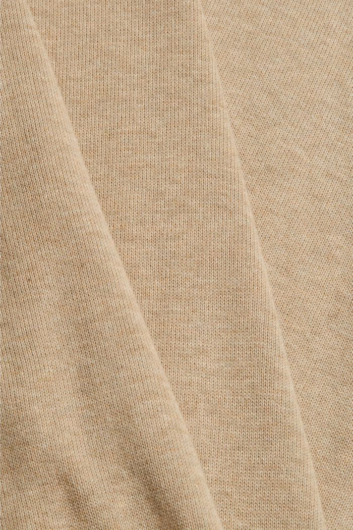 Basic pulovr ze 100% bavlny pima, BEIGE, detail image number 4