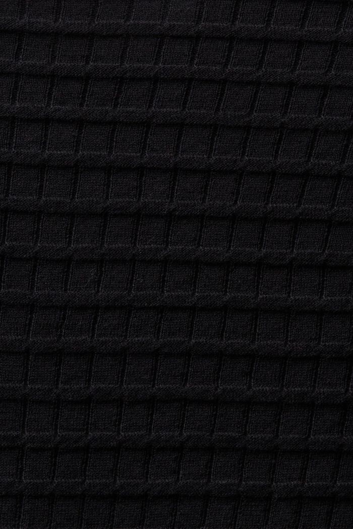 Pulovr ze strukturované pleteniny, BLACK, detail image number 5
