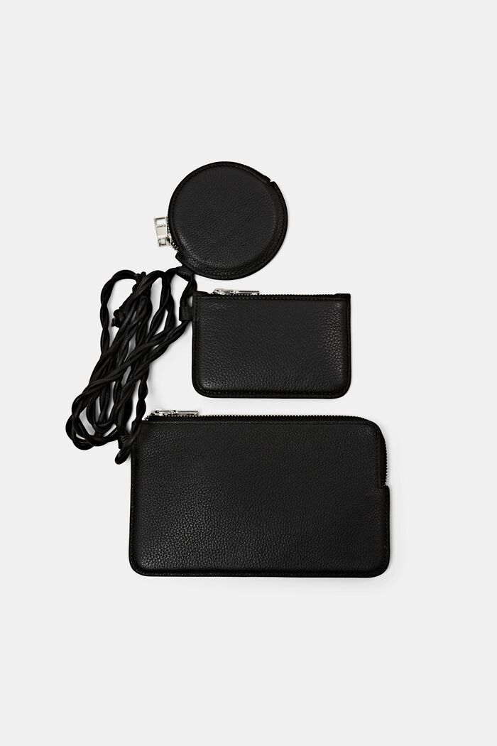 Kožená multifunkční kabelka, BLACK, detail image number 0