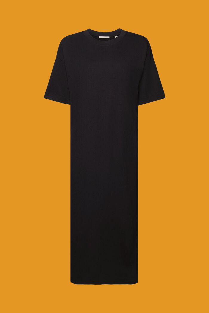 Tričkové šaty v midi délce, BLACK, detail image number 6