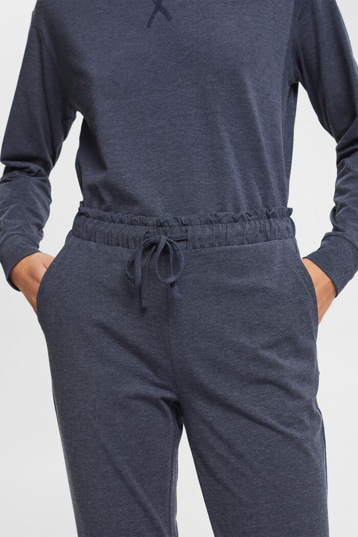 žerzejové kalhoty s pasem na gumu, NAVY, detail image number 0