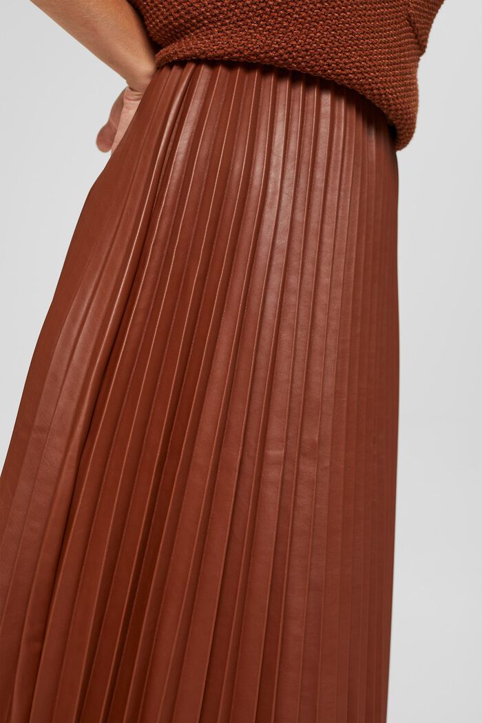 Midi sukně se vzhledem plisované kůže, TOFFEE, detail image number 2
