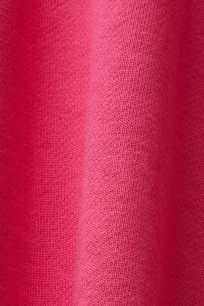 Mikina s kulatým výstřihem a potiskem, 100% bavlna, PINK FUCHSIA, detail image number 5