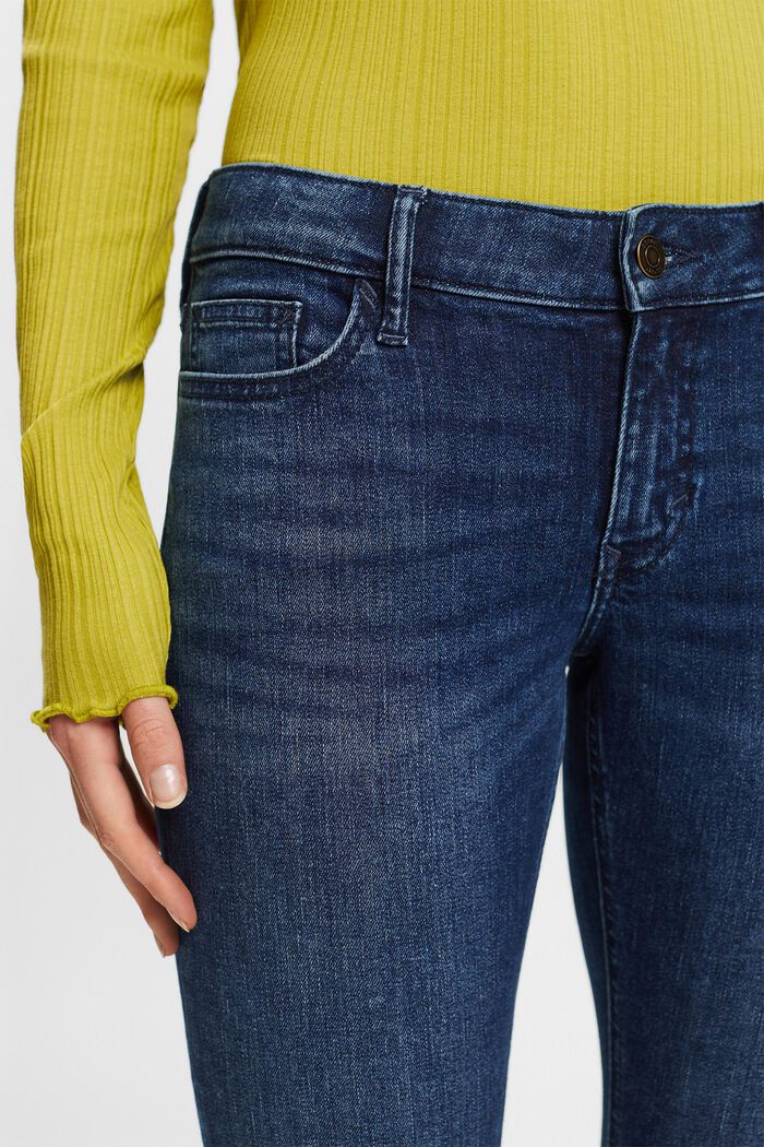 Skinny džíny s nízkým pasem, BLUE DARK WASHED, detail image number 1