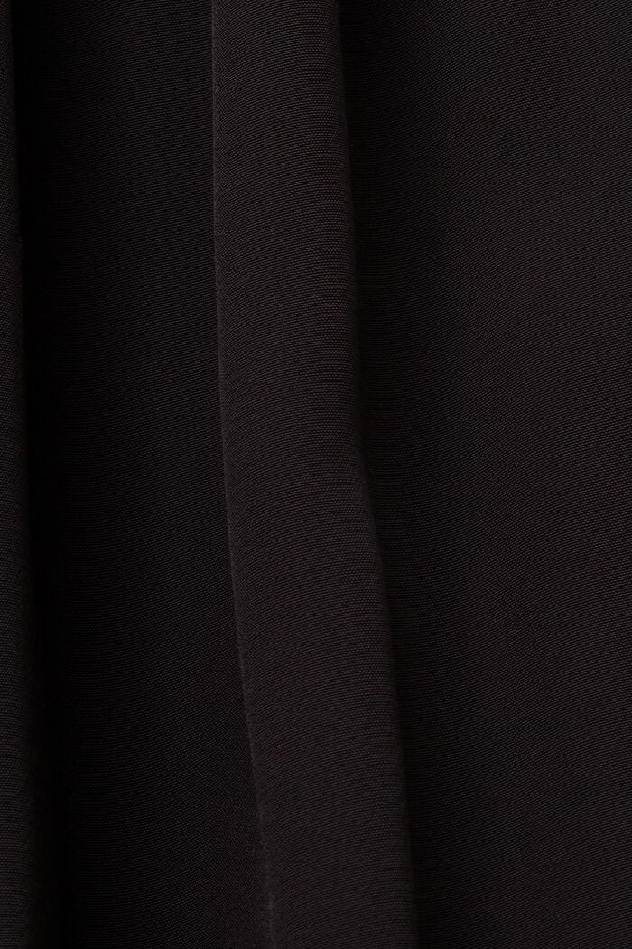 Šaty na ramínka s nařasením, BLACK, detail image number 5