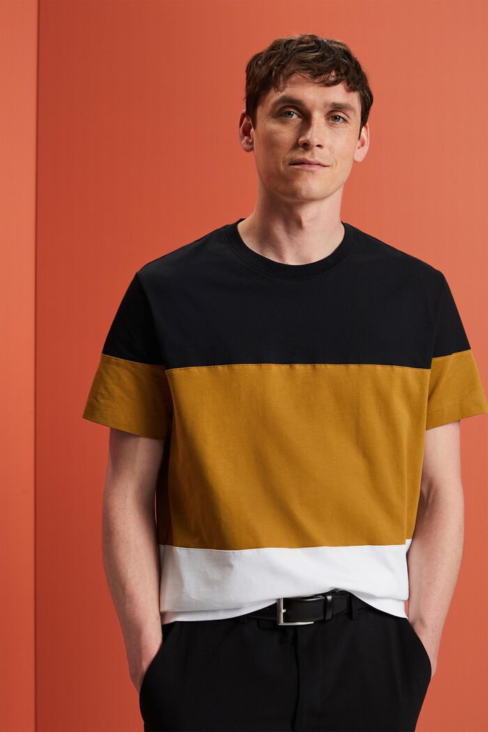 Tričko s bloky barev, 100% bavlna, BLACK, detail image number 4