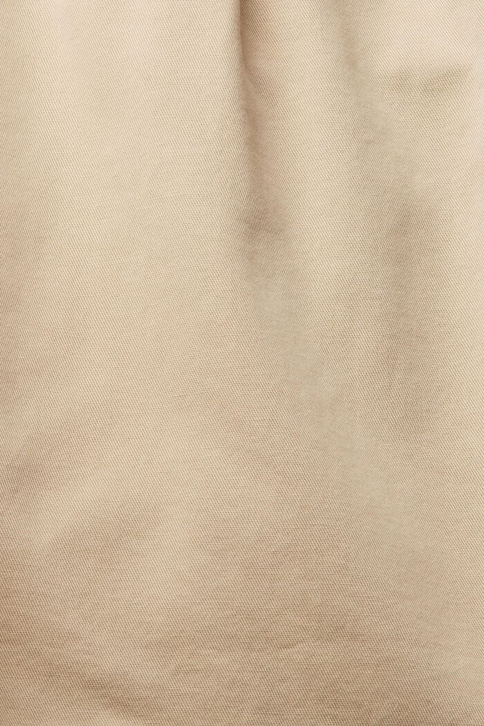 Šortky s vysokým pasem ze 100% pima bavlny, BEIGE, detail image number 1
