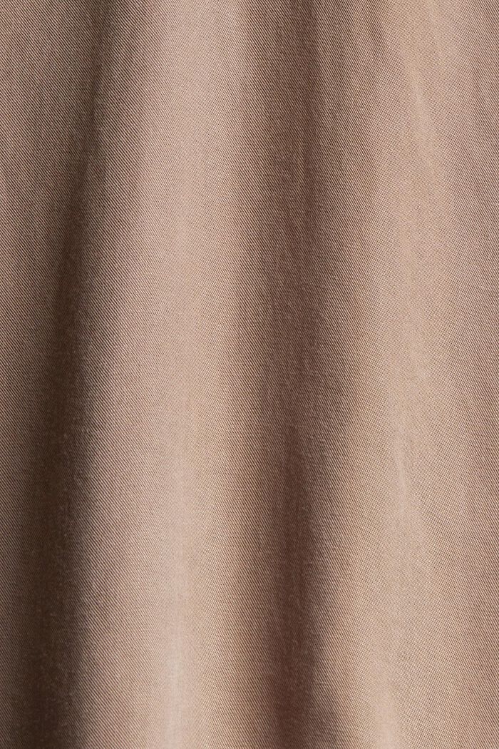 Z materiálu TENCEL™:  tunikové šaty s opaskem, TAUPE, detail image number 4