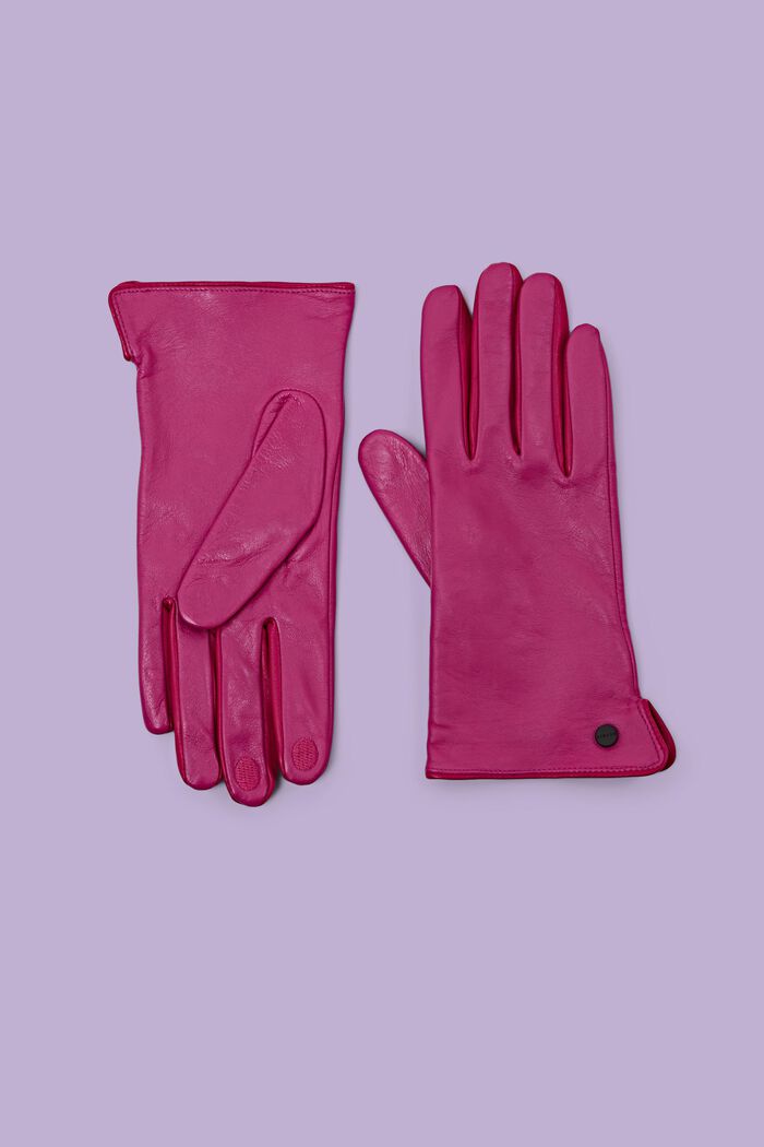 Kožené rukavice, PINK FUCHSIA, detail image number 0