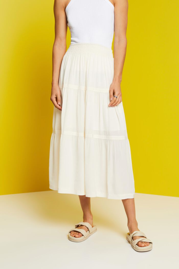 Klasická midi sukně, WHITE, detail image number 0