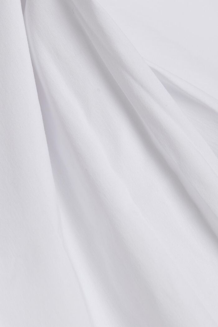 Košilová halenka ze směsi s bavlnou, WHITE, detail image number 4