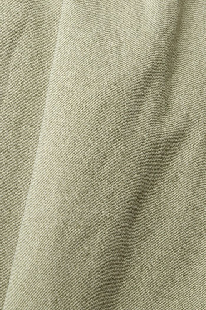 CURVY kalhotová denimová sukně s poničenými efekty, LIGHT KHAKI, detail image number 4