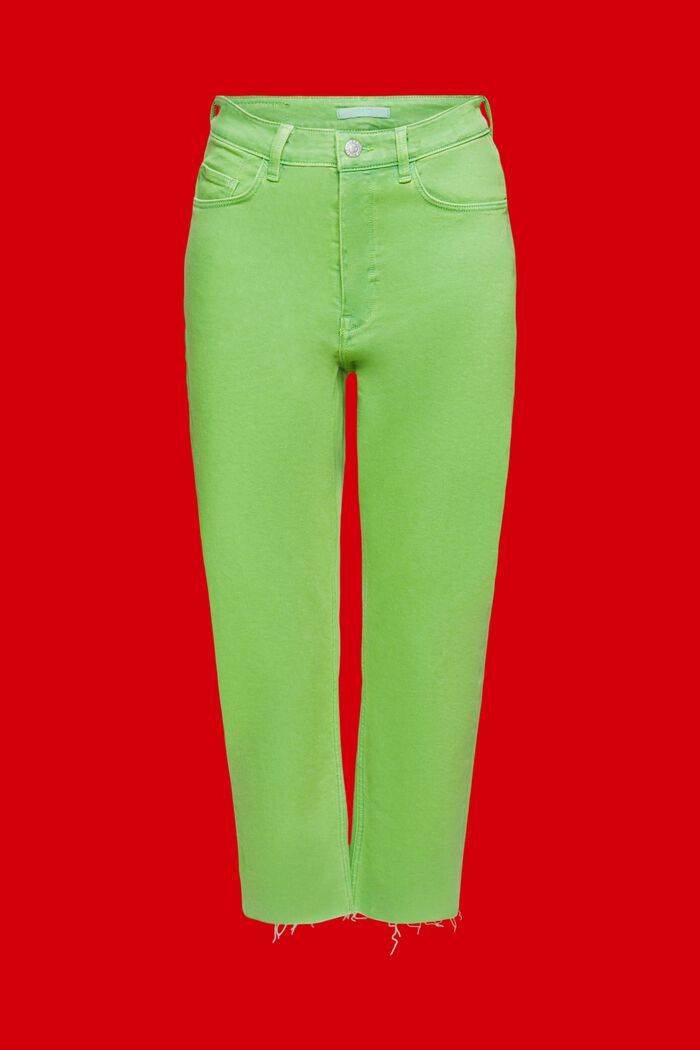 Zkrácené kalhoty s roztřepenými lemy, GREEN, detail image number 7