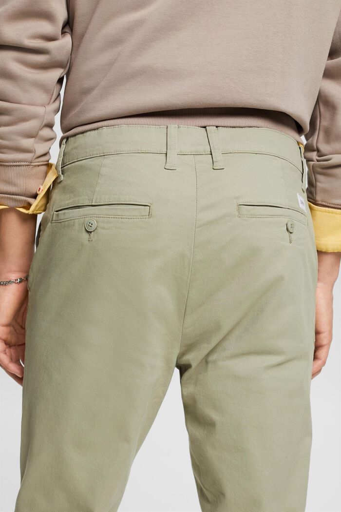Kalhoty chino s úzkými nohavicemi, DUSTY GREEN, detail image number 4
