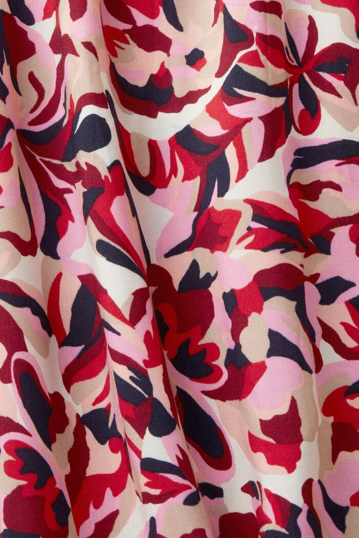 Maxi plážové šaty s květovaným vzorem, DARK RED, detail image number 4
