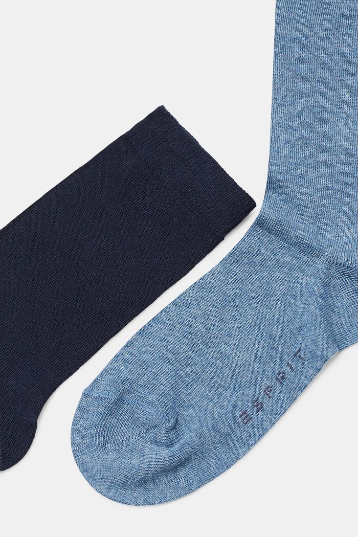 Jednobarevné ponožky, 5 párů v balení, BLUE/GREY/WHITE, detail image number 1