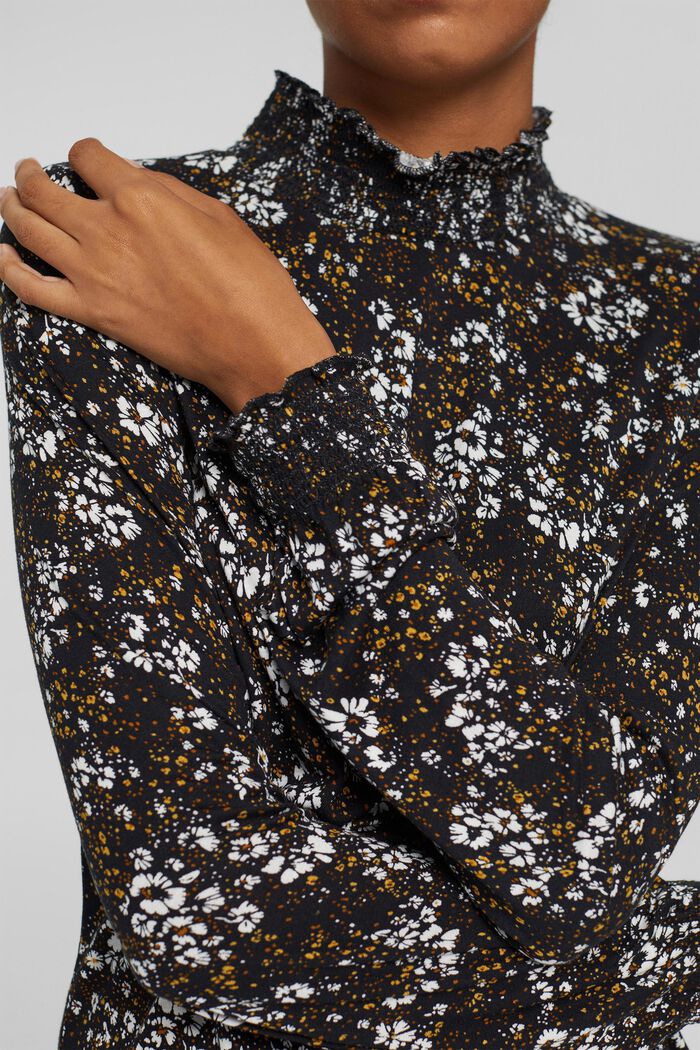 Tričko s dlouhým rukávem a rýšky, LENZING™ ECOVERO™, BLACK, detail image number 2