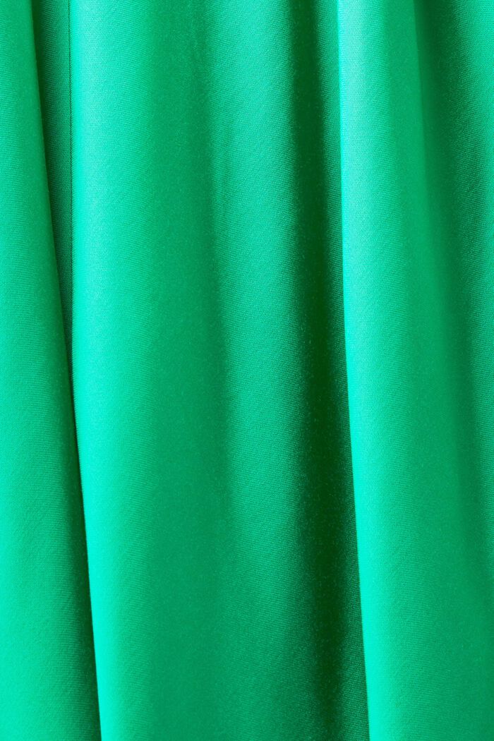 Saténové tílkové midi šaty s opaskem, GREEN, detail image number 4