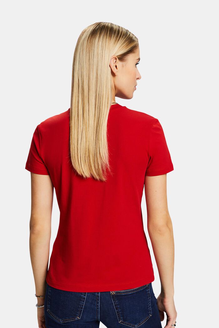 Tričko s kulatým výstřihem, DARK RED, detail image number 2