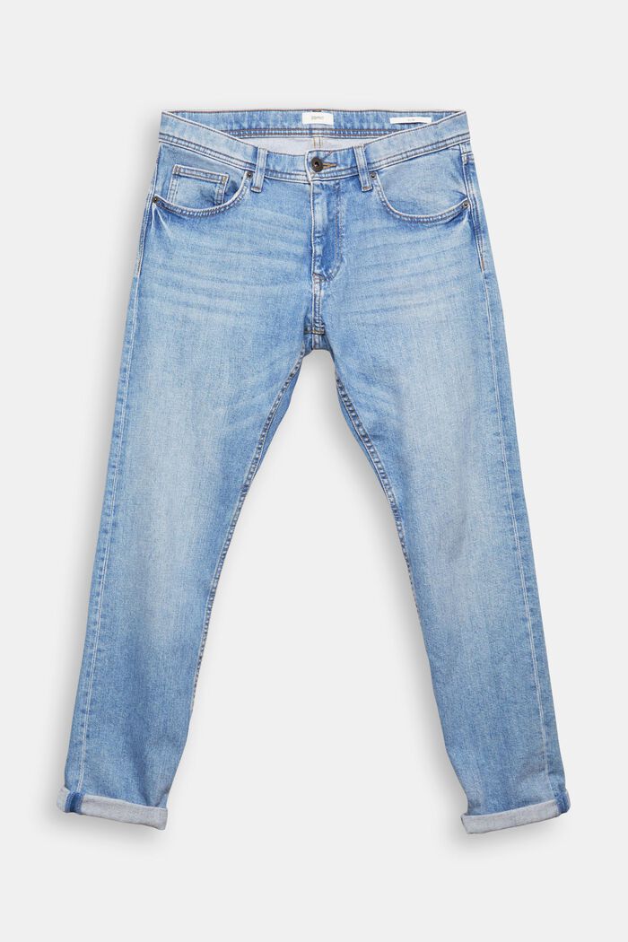 Strečové džíny s bio bavlnou, BLUE LIGHT WASHED, detail image number 8