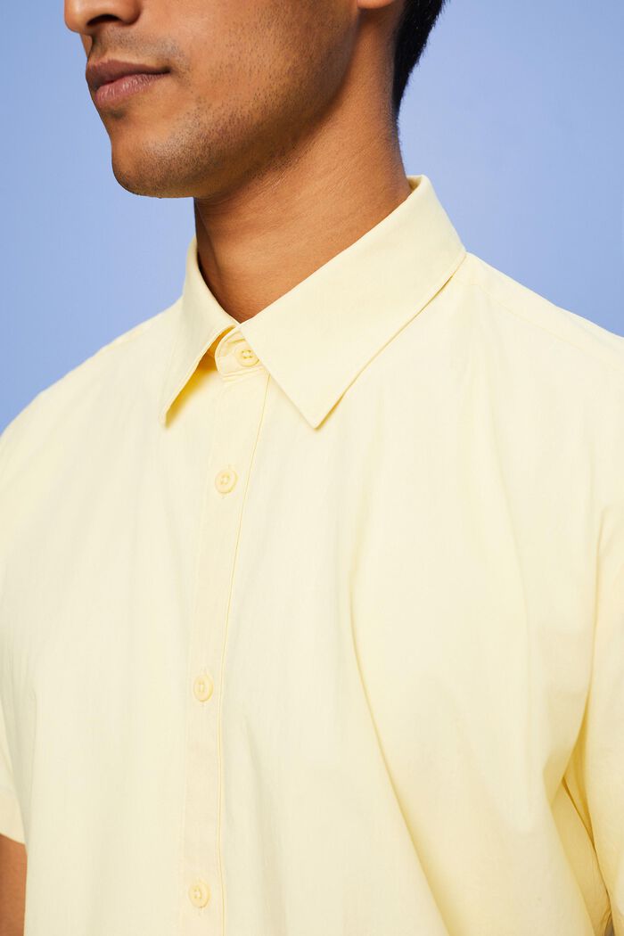 Košile s propínacím límcem a krátkým rukávem, LIGHT YELLOW, detail image number 2