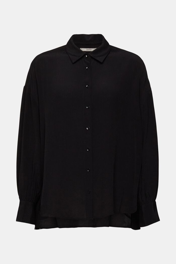 Tričko se vzhledem košilové halenky, BLACK, detail image number 6
