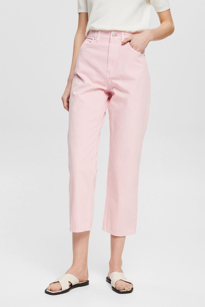 S konopím: kalhoty s rovnými nohavicemi, LIGHT PINK, detail image number 0