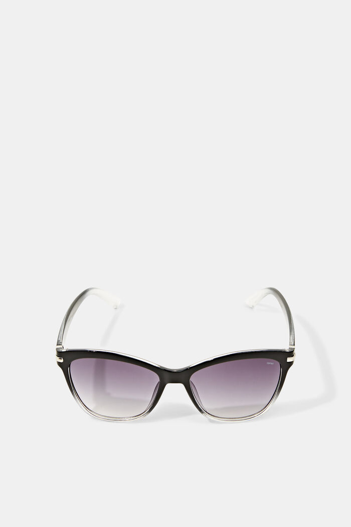Gradientní sluneční brýle s tvarem kočičích očí, BLACK, detail image number 0