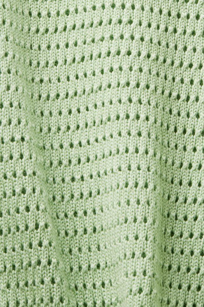 Pulovr ze síťoviny, s krátkým rukávem, LIGHT GREEN, detail image number 5