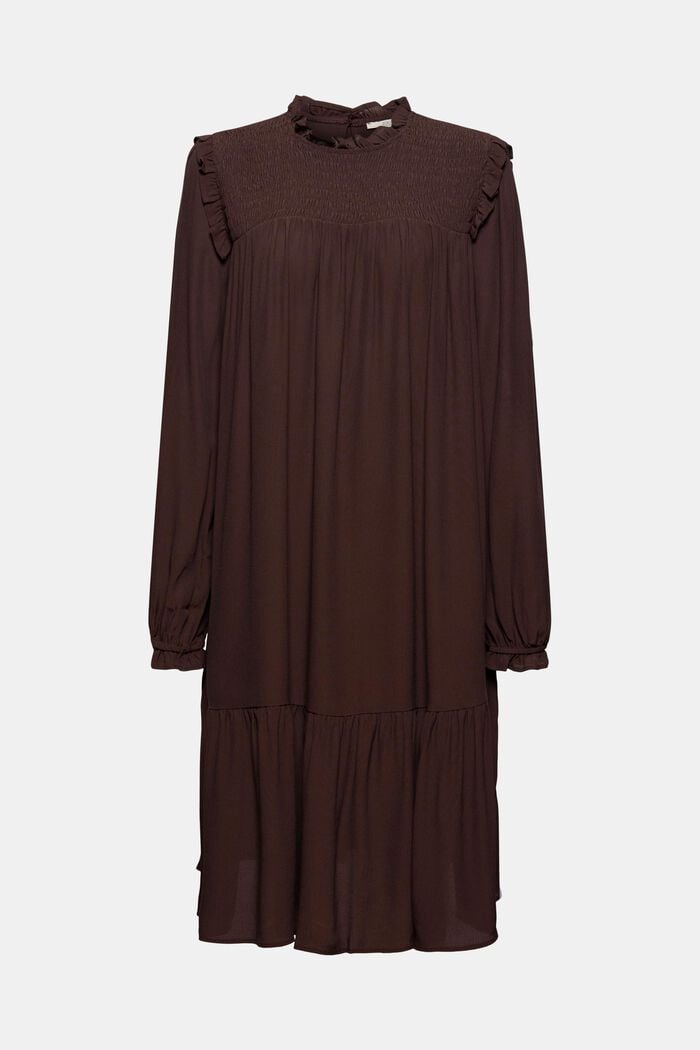 Šaty s rýšky, LENZING™ ECOVERO™, BROWN, detail image number 6