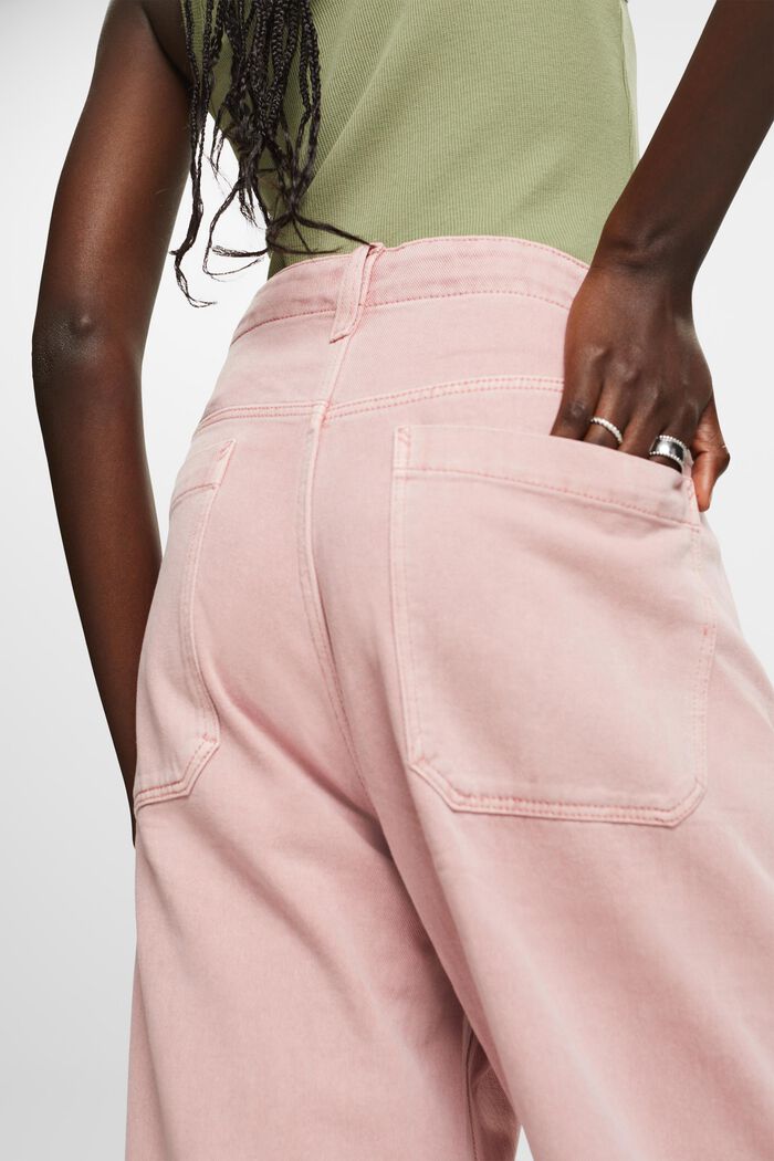 Keprové kalhoty, široké nohavice, 100 % bavlna, OLD PINK, detail image number 4