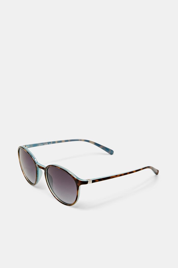 Unisex gradientní kulaté sluneční brýle, DEMI BLUE, detail image number 0