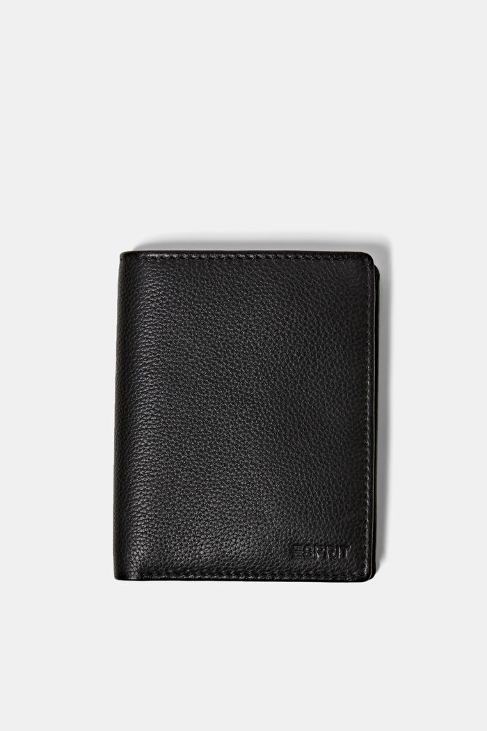 Kožená peněženka, BLACK, overview
