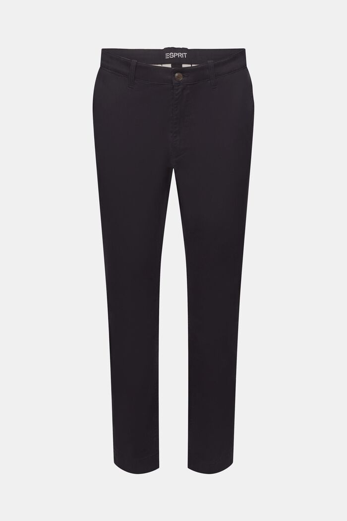 Kalhoty chino, bavlněný kepr, BLACK, detail image number 6