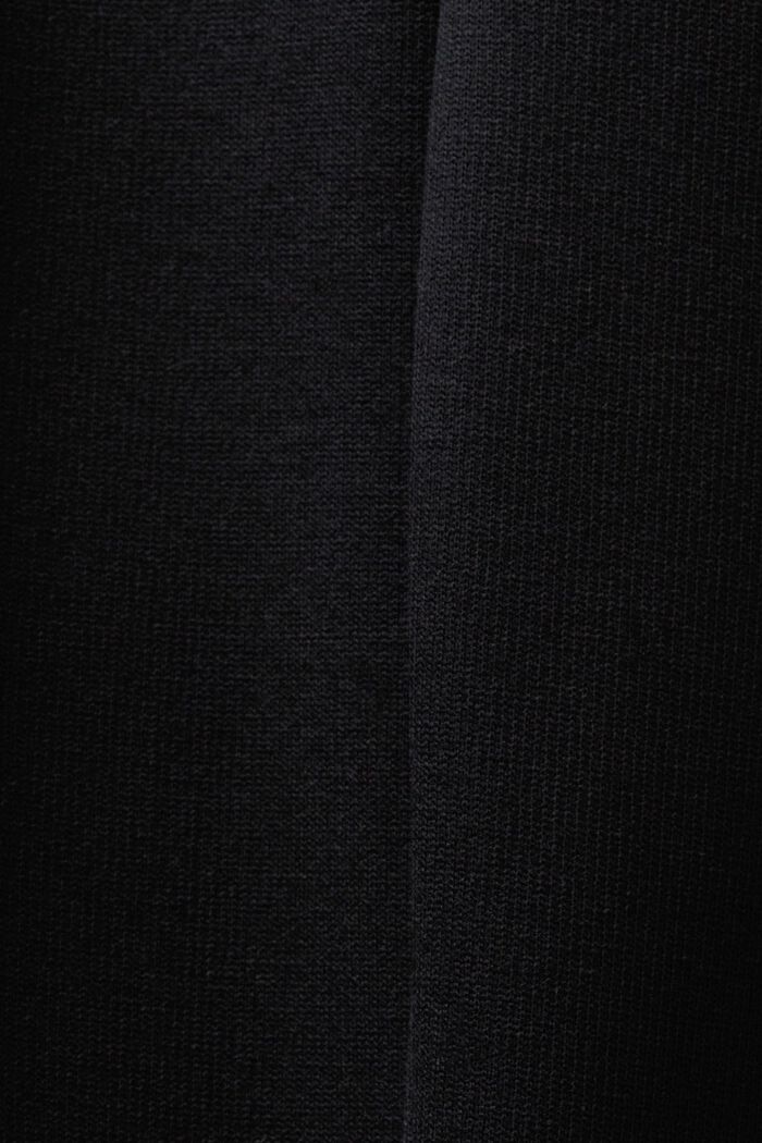 Pletené kalhoty s rovnými nohavicemi, BLACK, detail image number 5