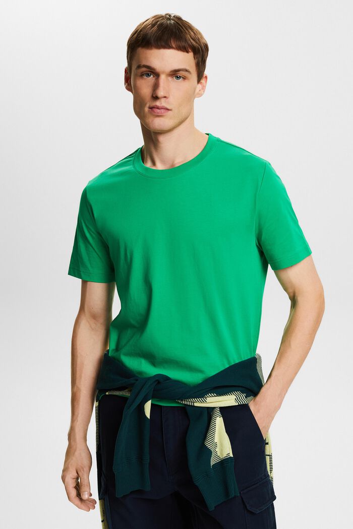 Žerzejové tričko s kulatým výstřihem, NEW GREEN, detail image number 0
