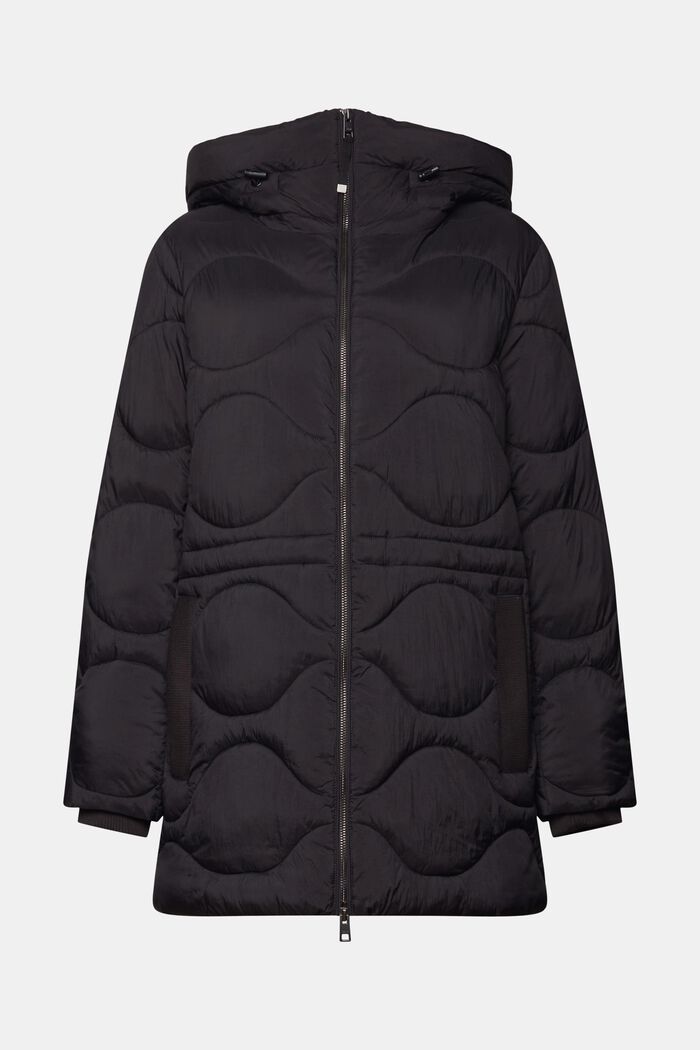 Prošívaná bunda s kapucí, BLACK, detail image number 6