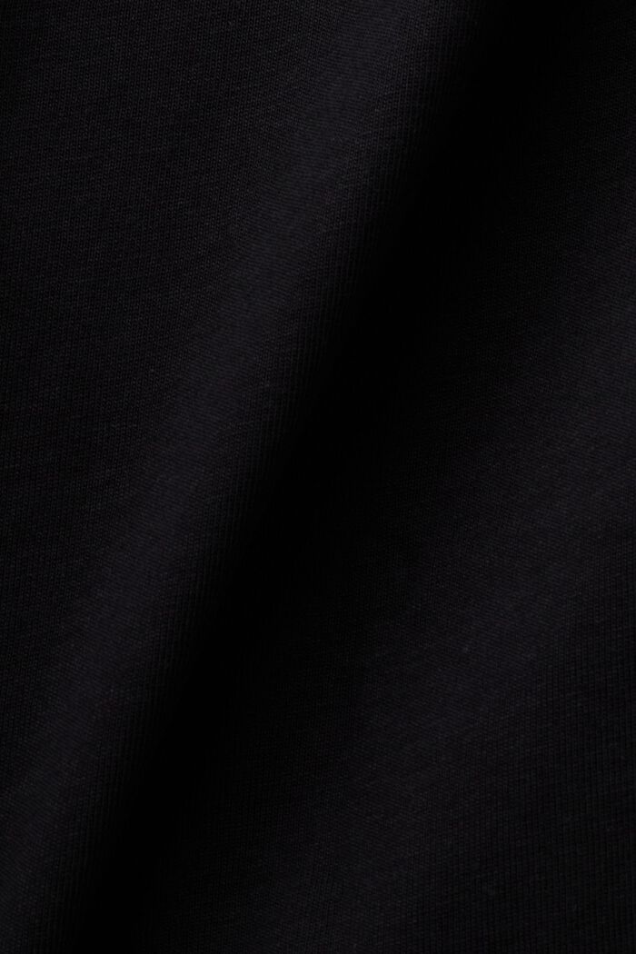 Potištěné žerzejové tričko, 100% bavlna, BLACK, detail image number 5