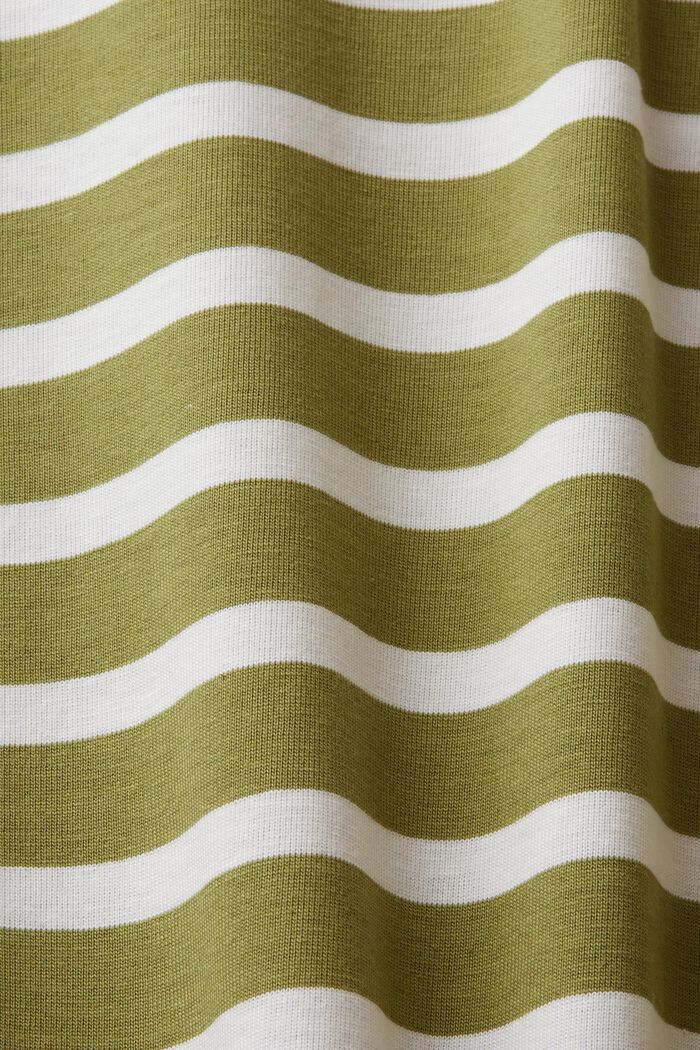 Proužkované tričko z udržitelné bavlny, LEAF GREEN, detail image number 6