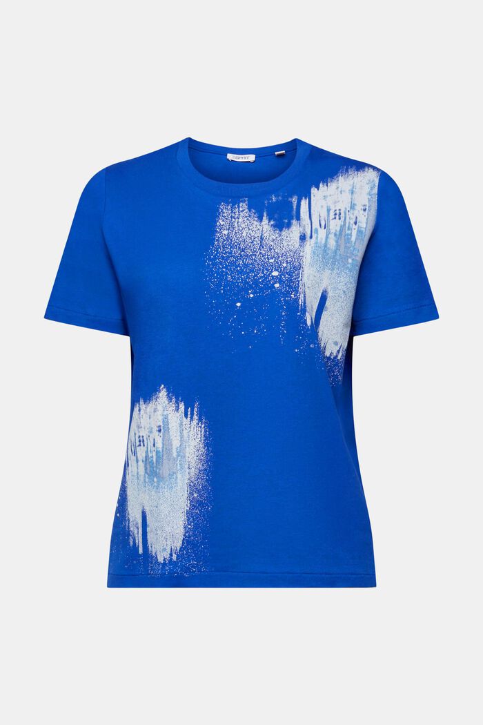 Bavlněné tričko s grafickým potiskem, BRIGHT BLUE, detail image number 6