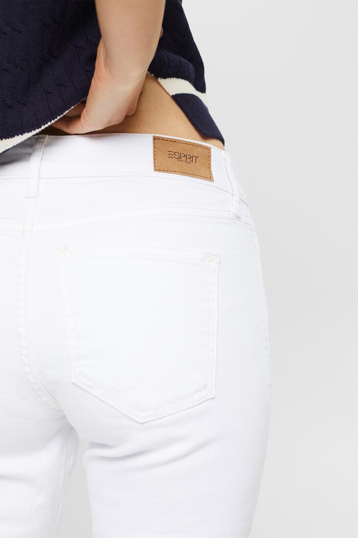 Slim Fit džíny se střední výškou pasu, WHITE, detail image number 3