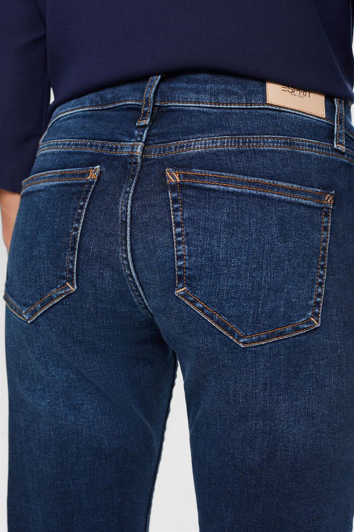 Bootcut džíny se středně vysokým pasem, BLUE DARK WASHED, detail image number 4